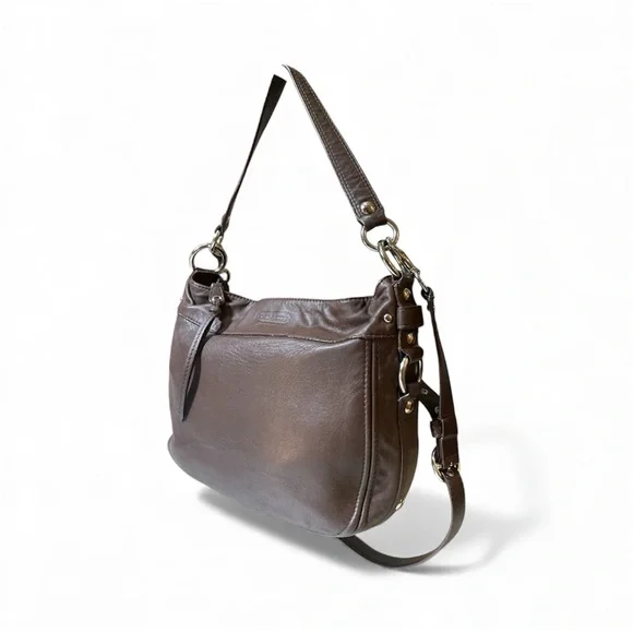 ‼️SPRING SALE Coach Chocolate 🍫 Brown Leather Zoe Hobo Shoulder Bag - Picture 5 of 17
